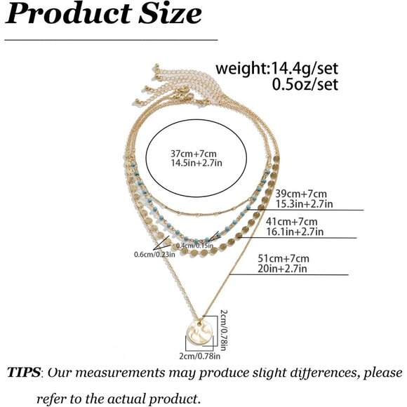 Women's E5-layer Layered Boho Necklaces Cowgirl Jewellery Accessories Outfits - Picture 6 of 9